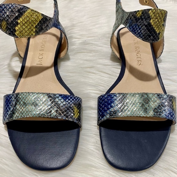 NEW Jack Rogers Gwen Wave‎ Sandal Blue Snake Multi 8 - Picture 5 of 8